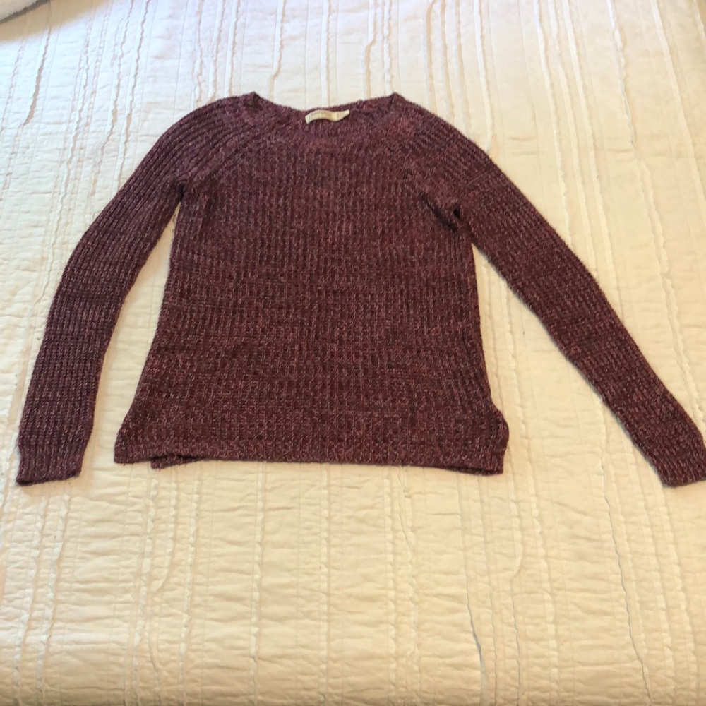 Faded Glory Purple and Pink Chain Knit Sweater